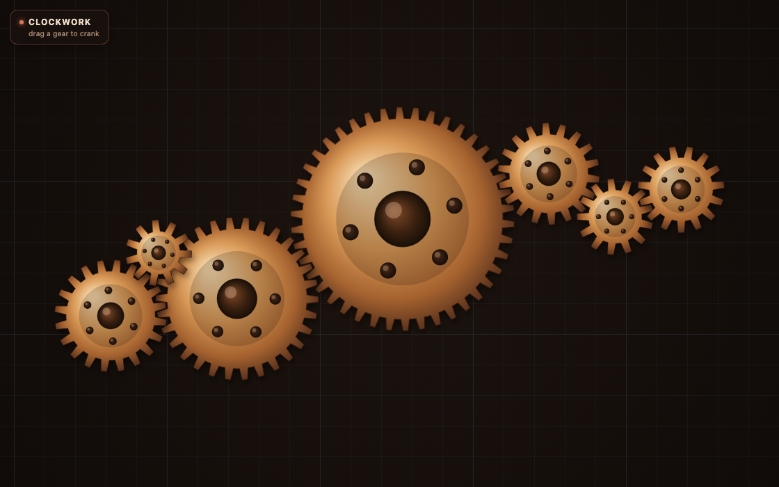 Clockwork — interlocking gears
