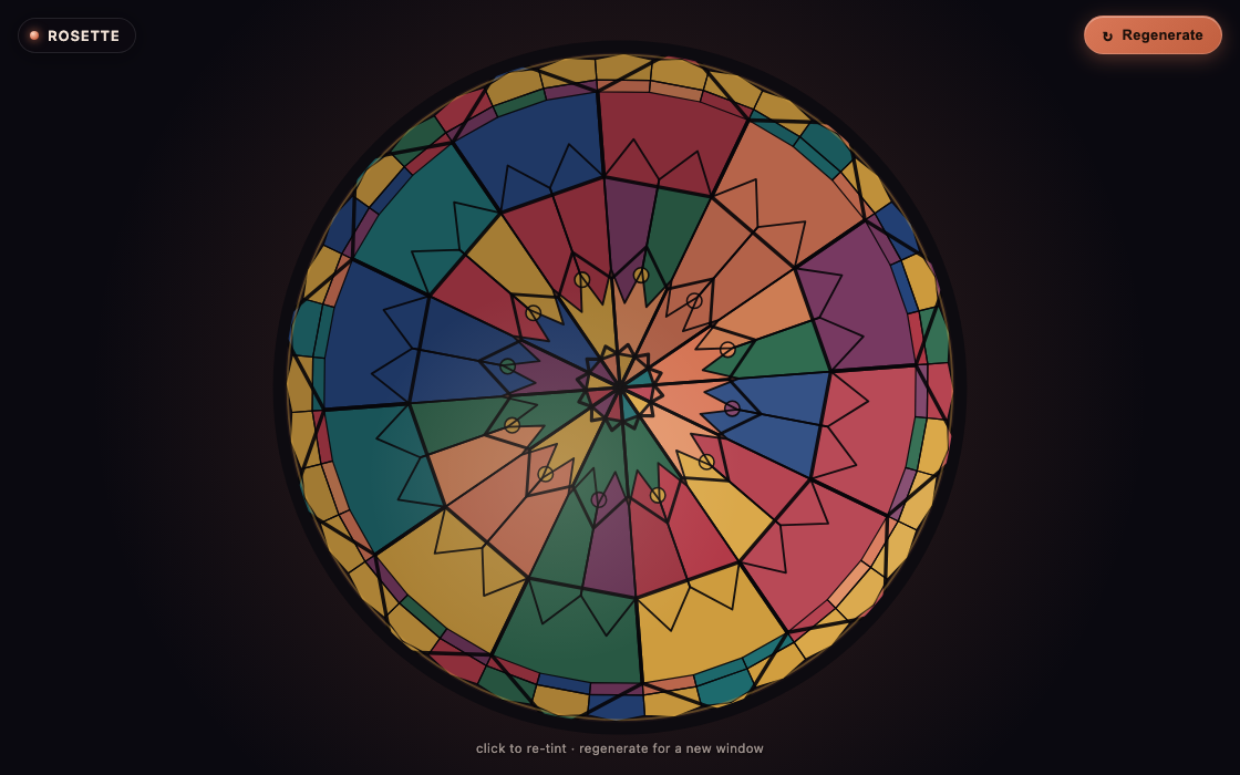 Rosette — a stained-glass window